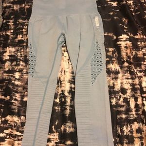 Light blue seamless gymshark leggings